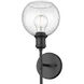 Axel 1 Light 6.5 inch Matte Black Wall Sconce Wall Light in Seeded Glass